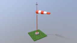 Windsock Animation wind, cloth, windsock, airport, simulation, airfield, 3dsmax, 3dsmaxpublisher, animation, noai