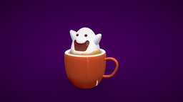 halloween cup 3dcoat, firstmodel, blender, cup, ghost, halloween