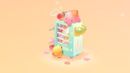 Wishing Machine : Gelato Dreams cute, ice, cream, vending, duck, sand, gelato, summer, 2d, drinks, icecream, machine, vendingmachine, handpainted