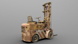 Dusty Fork Lift lift, storage, rust, forklift, rusty, fork, dust, 3dscanning, old, photoscanning, dusty, shovel, 8k, photoscan, photogrammetry, lowpoly, scan, 3dscan, gameasset, industrial, dismissed