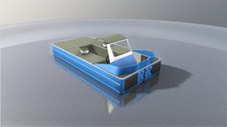 Schottel M Boot 3 boot, blender-3d, towboat, watercraft, vis-all-3d, 3dhaupt, schottel, software-service-john-gmbh, blue, boat, schubboot, schottel-m-boot-3