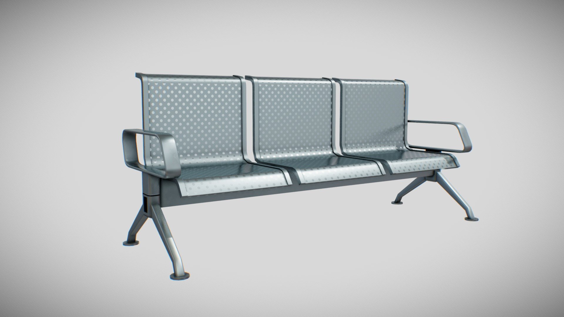 Low Poly Steel Waiting Chair for your renders and games

Textures:

Diffuse color, Roughness, Metallic, Normal, Height

All textures are 2K

Files Formats:

Blend

Fbx

Obj - Steel Waiting Chair - Buy Royalty Free 3D model by Vanessa Araújo (@vanessa3d) 3d model