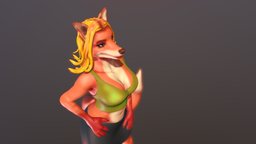 Mari , fox, anthro, furry, model, zbrush