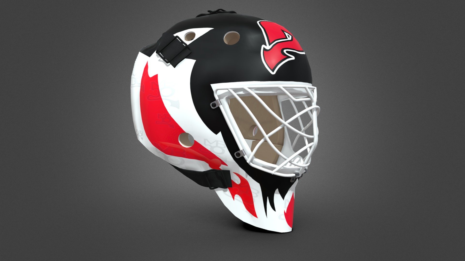 Martin Brodeur Mask - Buy Royalty Free 3D model by Jan Vančík (@JanVancik3D) 3d model