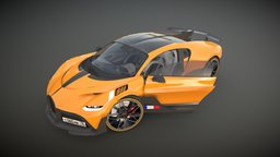 Bugatti Divo france, wheel, power, custom, orange, paint, luxury, euro, fast, supercar, carbon, simulation, simulator, og, engine, fiber, tuning, europe, hypercar, expensive, w16, perfomance, divo, asset, game, vehicle, lowpoly, mobile, car, interior