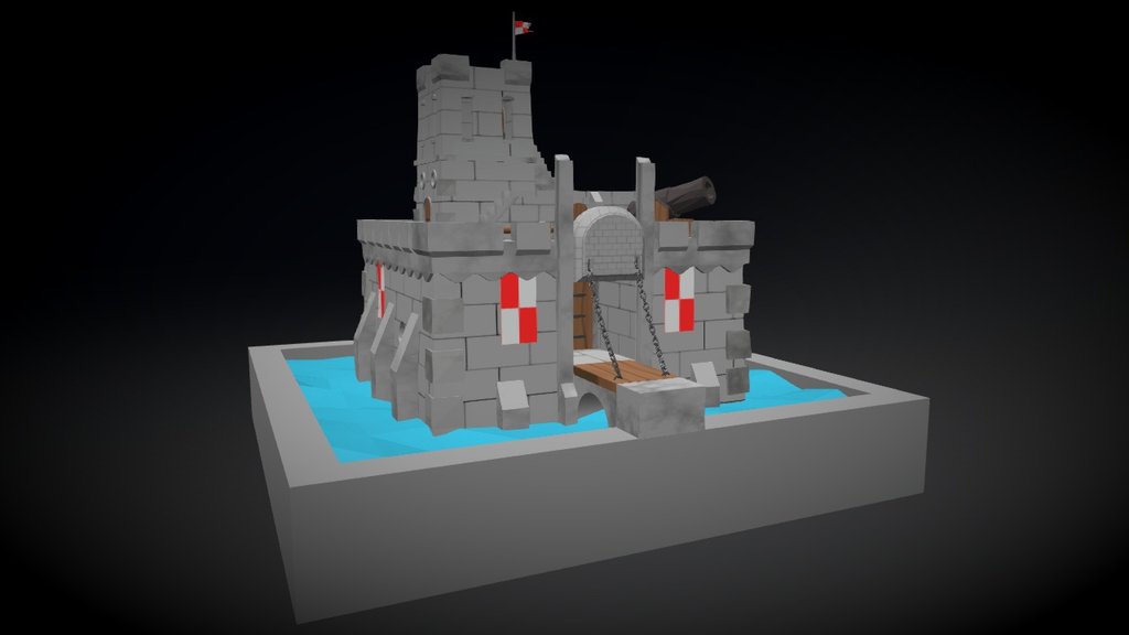 Castle asset developed for a game 3ds max - photoshop concept: Jonik Blyzniuk modeling,render,lightning,composition,post-prod done by me - Castles - 3D model by Gabriel Reid (@gabrielreid3d) 3d model