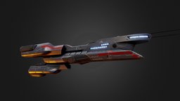 Markab Destroyer vessel, destroyer, shallow, military, sci-fi, ship, space, spaceship
