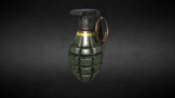 grenade MK-2 grenade, visualization, prop, photorealistic, production, grenades, wepon, gameassets, props-assets, low-poly, 3d, highpoly, gameready