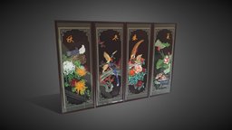Picture thailand, peacock, picture, pictureframe, thai, thaiart, sketchup, 3d, art, model, 3dmodel, sketchfab, thaimodel, peacockpicture, khnaithy, thai3d, omedlsaammiti, omedlcchaakkhnaithy