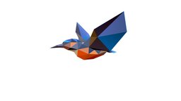 Animated Kingfisher Bird Lowpoly Art Style style, bird, birds, eagle, hunter, raptor, polygonal, wings, raccoon, bright, fisherman, beautiful, feathers, beak, lowpolyart, spotted, triangular, nimation, multicolor, chopped, kingfisher, polygonart, alcedo, polygonalart, 3d, art, lowpoly, animated, triangularstyle, cockaboo, wooooooo, chiviw