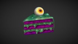 Monster cake cake, blender-3d, substancepainter, substance, handpainted, blender, lowpoly, monster
