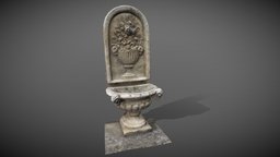 Wall-mounted fountain fountain, fountain-sculpture, photogrammetry