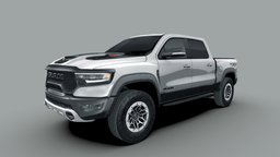 RAM 1500 TRX 2021 truck, us, transport, pickup, dodge, ram, offroad, american, performance, hemi, phototexture, mopar, pickup-truck, low-poly, vehicle, lowpoly, car, ram-1500, ram-1500-trx, ram-trx, 4-door-quad-cab, stelantis
