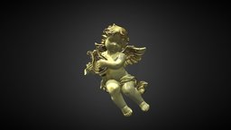 Angel decoration figure, turbosquid, wings, angel, deco, antique, figurine, heaven, statue, cherub, decorative-element, 3dprint, 3d, art, decoration