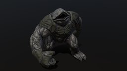 Juggernaut Mutant b3d, mutant, game-ready, pbr-texturing, blender, gameart, creature, monster
