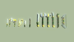 elves weapons arrow, rpg, hammer, spear, bow, elf, staff, magicstaff, fantasyweapon, twohandedaxe, onehandedweapon, weapon, lowpoly, axe, sword, fantasy, black, shield, magic, onehandedsword, twohandedsword, onehandedaxe, twohandedweapon, onehandedhammer, twohandedhammer, elvesweapon