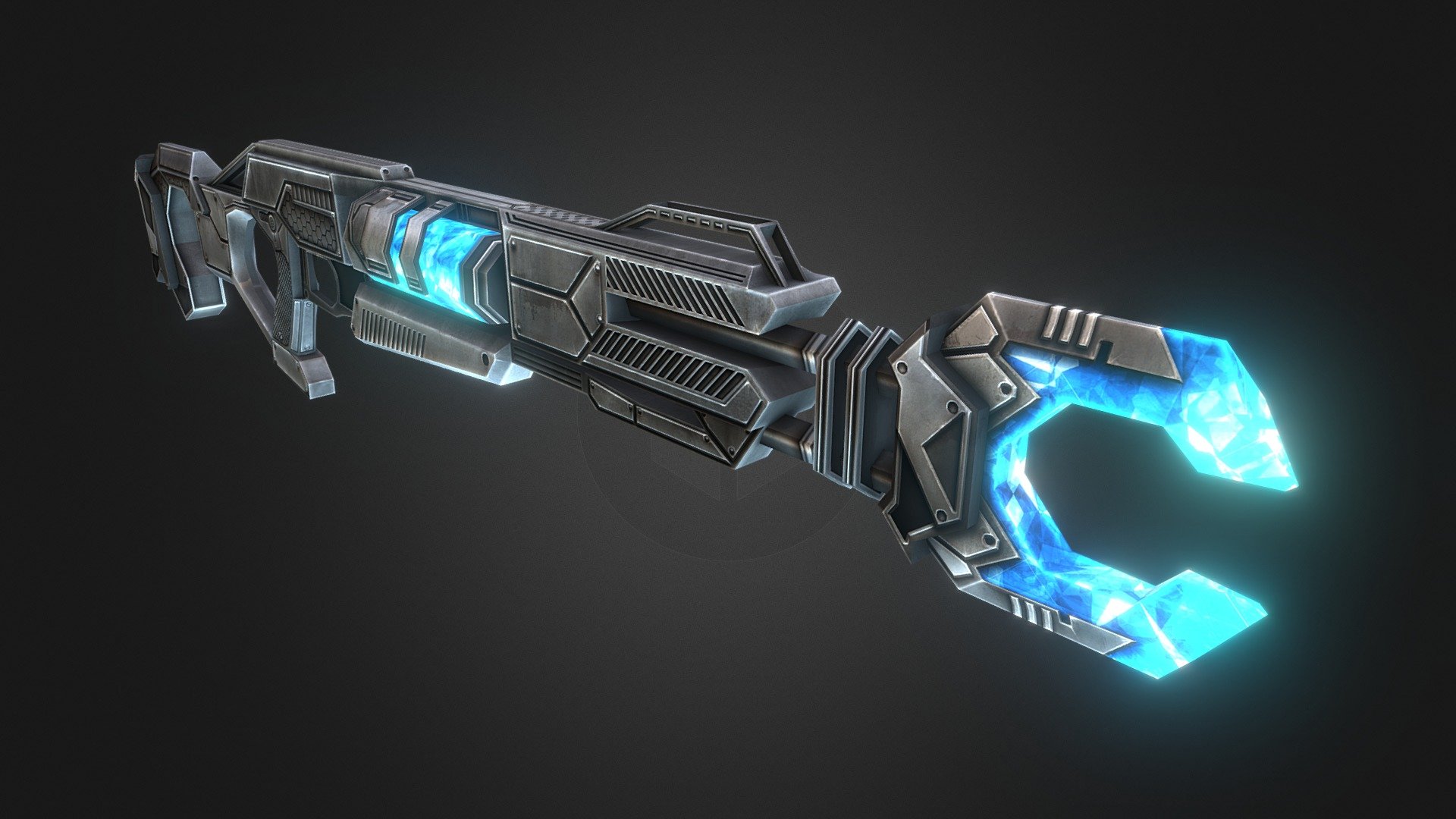 Low poly game model of a sci-fi alien weapon. Perfect for third person shooters or FPS games with a poly budget. Uses 2048 x 2048 diffuse, spec, bump, and glow maps. Model is one static object! Photoshop file is included if modifications to the texture are desired. Available formats- FBX, OBJ, and 3ds max 3d model