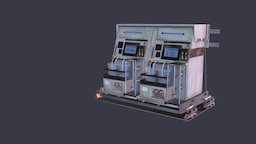 Oxidation Stability Tester (Falex 400) base, mech, mount, switch, paint, lab, button, tube, silver, cgi, hard-surface, panel, chrome, wire, grunge, machine, vent, stencil, knob, substance3d, substancepainter, maya, game, art, texture, model, cup, ring, screen