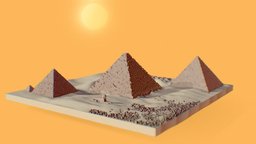 GIZA world, egypt, desert, sphynx, travel, egyptian, diorama, pyramids, giza, place
