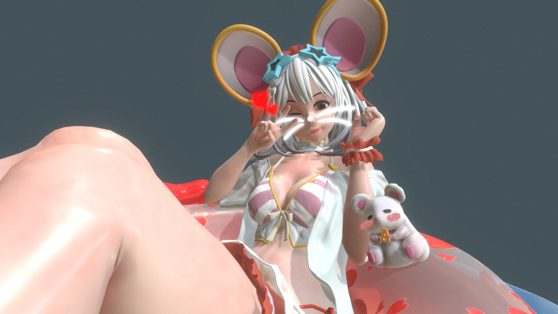 My take on Granblue Fantasy's vikala summer skin - 水着ビカラ - Summer Vikala - 3D model by yuukyun 3d model