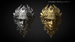 God Face Shield | Medieval dark fantasy weapon face, warrior, medieval, god, silver, equipment, armory, 4k, golden, artemis, bloodborne, one-handed, buckler, parry, towershield, darkfantasy, soulslike, medievalfantasy, weapon, asset, pbr, lowpoly, gameasset, fantasy, dark, souls, download, shield, gameready, eldenring, singularity, noai