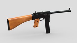 MAS-38 rifle, grenade, assault, high, soldier, revolver, army, handgun, carbine, generic, semi, long, submachine, defense, equipment, firearm, vr, bullpup, ar, firearms, automatic, machine, battle, pistol, sniper, launcher, personal, semi-automatic, weapon, asset, game, 3d, low, poly, military, shotgun, gun, gear, war, "light", "multiple-barrel"