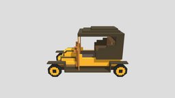 Renault de 1911 vintage, monaco, vintagecar, car, magicavoxel