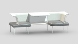 Herman Miller Workstation Public 6 office, scene, room, modern, storage, sofa, set, work, desk, generic, accessories, equipment, collection, business, furniture, table, vr, ergonomic, ar, seating, workstation, meeting, stationery, lexon, asset, game, 3d, chair, low, poly, home, interior