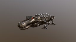 Steampunk Croco Model steampunk, crocodile, darco