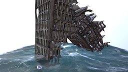 Flooded Office Towers office, tower, desks, post-apocalyptic, concrete, flood, scrap, apocalypse, ocean, skyscraper, survival, vr, fallen, sam, destruction, destructible, dan, floaty, demolition, destructed, environment-assets, watercooler, architectural-design, flooded, flatmates, demolished, apocalyptic-post, animated, brokenwindow
