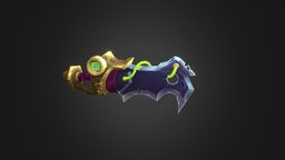Toxic Sword weapon, handpainted, lowpoly, sword, stylized, fantasy