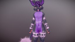 Baxter avatar, fox, anthro, commission, fennec, vrchat, vtube