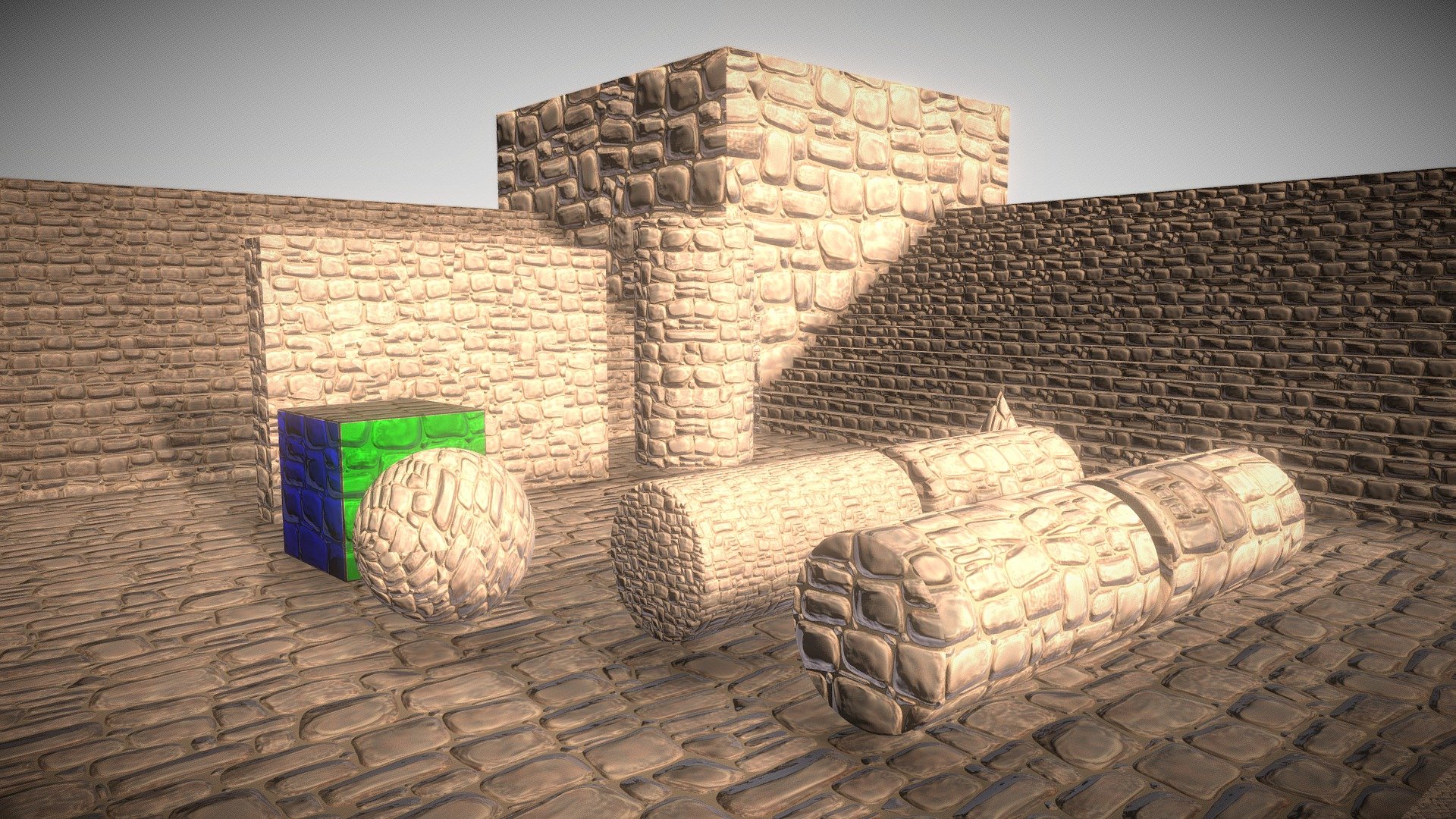 Here is a seamless and tileable texture set for cutted sandstone surfaces.




high-poly texture-bake-objects



PBR texture maps: 




4096 x 4096 



Modeled and textured by 3DHaupt in Blender-2.82 - Cracked Sandstone Surface (1) Texture Set (46) - Buy Royalty Free 3D model by VIS-All-3D (@VIS-All) 3d model