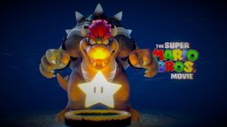 MARIO MOVIEs BOWSER face, jack, koopa, nintendo, illumination, night, bros, diorama, disney, star, bowser, dreamworks, expressions, mariobros, snowball, low-poly-model, jackblack, facerig, expressive, cartoon, lowpoly, low, animation, monster, animated, dragon, black, villain, mario, evil, faceexpression, noai, turttle