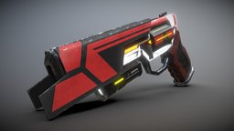 SciFi Revolver: Arena revolver, cyberpunk, 3ds-max, substance, weapon, sci-fi, gun