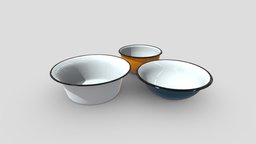 Enamel Bowl Set orange, white, plate, other, set, ware, bowl, washing, prop, bath, pack, barber, breakfast, vessel, classic, dish, furniture, service, dishes, metal, water, lunch, bundle, shaving, tableware, dining, kitchenware, brunch, scrub, hygiene, houseware, enameled, rinse, soak, lowpoly, design, blue, interior, black, "gameready", "kockums"