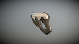 SCI-FI Blaster Handgun firearm, infantry, armory, cop, combat, battle, weaponry, game-ready, game-asset, science-fiction, substance-painter-2, substanceblender, weapons-gun, military-gear, blaster-gun, weapon, blender3d, military, sci-fi, futuristic, gun, space