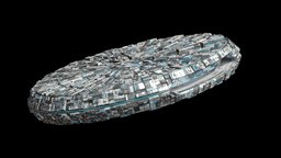UFO Spaceship Lowpoly mothership, style, circle, plate, cylinder, spacecraft, unreal, realtime, ufo, dish, round, invasion, realistic, alien, unity, lowpoly, stylized, spaceship, gameready