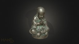Buddhist Monk buddha, tao, monk, prop, photorealistic, asia, asian, statue, religion, praying, meditation, buddhist, render, pbr, 3dscan, interior