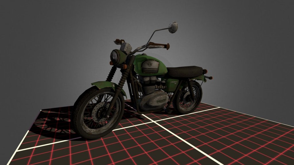 The scrambler 900, given a more blended texture - Triumph Scrambler 900 - 3D model by samuel.de.vos 3d model
