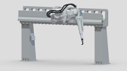 ABB IRB 5500-25 scene, instrument, mechanic, operation, bot, paint, arm, robotic, compact, welding, equipment, vr, ar, manipulator, appliance, manufacture, print, tool, machine, automation, cutting, kinematics, 3d, technology, car, factory, construction, robot, hand, industrial