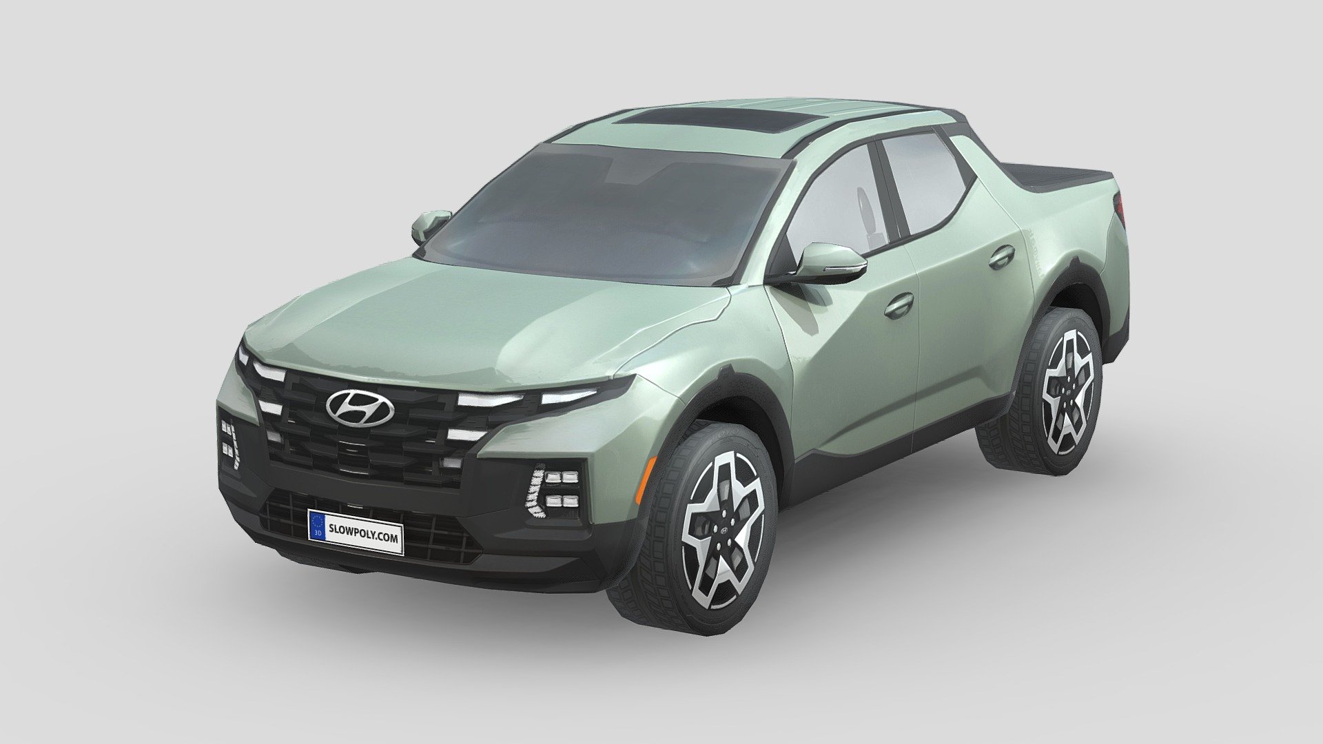 Buckle up and join the ride with our incredible 3D model car! With few polygons, it’s light, flexible, and realistic. High-quality textures bring it to life. Effortlessly integrate it into any project and let your creativity soar. Get ready for a thrilling journey!

If you love this 3d model and curious about how it’s done, visit our tutorial here: 
https://www.slowpoly.com/l/course unlock the technique, tool and trick to crafting this detailed-looking low poly car now! - Hyundai Santa Cruz - Buy Royalty Free 3D model by slowpoly 3d model