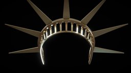 Crown symbol, luxury, prop, deco, crown, liberty, decorative, statueofliberty