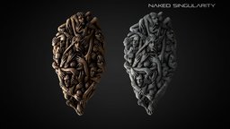 Human shield | Medieval dark fantasy weapon warrior, medieval, silver, equipment, armory, 4k, brass, iron, magical, golden, two-handed, bloodborne, one-handed, buckler, straightsword, parry, towershield, darkfantasy, soulslike, medievalfantasy, weapon, asset, pbr, lowpoly, gameasset, sword, fantasy, human, dark, rock, souls, download, shield, gameready, eldenring, singularity, noai