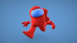 Among Us Crewmate astronaut, sc-fi, video-games, videogameart, blender3d-modeling, character, amongus, amonguscharacter, crewmate, amongusfanart, amongusgame