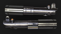 Anakin Skywalkers Lightsaber jedi, prop, baked, lightsaber, optimized, movieprop, pbr, starwars, gameready