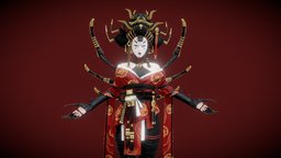 fighting geisha film, anatomy, topology, demon, basemesh, elf, creepy, wyvern, nightmare, pixar, sketch, vr, bitgem, hydra, disney, boss, print, realistic, ghoul, poseidon, scavenger, illustration, fan-art, cellshading, hairy, printready, greek-mythology, substancepainter, handpainted, blender, pbr, lowpoly, bust, zbrush, stylized, fantasy, dragon, anime, sculpture, "mythological-creature", "fridaynightfunkin", "pose-ready"