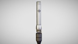 Microphone music, instrument, b3d, studio, vintage, retro, electronic, stage, recording, equipment, audio, clean, mic, metal, tool, old, show, microphone, concert, blender, pbr, lowpoly