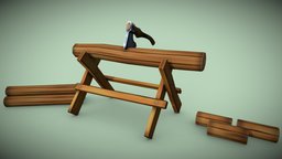 Stylized holder for chopping tree logs with an a household, logs, warehouse, medieval, an, pavilion, ax, holder, with, barn, firewood, otherworld, manufactory, substancepainter, substance, axe, house, stylized, workshop, village, industrial, stockroom