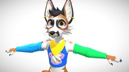 Pride Pup VRChat Base assets, vrc, furry, assetpack, vrchat, vrchat_avatar, noai